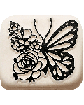 Ladot stone - large - Butterfly with rose