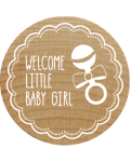 Sello Woodies - Welcome little baby girl