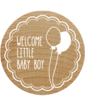 Woodies Stamp - Welcome little baby boy