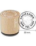 Woodies Rubber Stamp - INVITATION save the date 