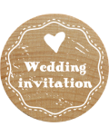 Woodies Stamp - Wedding Invitation (Heart)