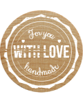 Woodies Stamp - For you WITH LOVE handmade