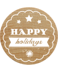 Sello Woodies - Happy Holidays
