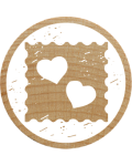 Woodies Stamp - Hearts