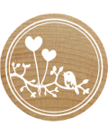 Woodies Stamp - Heart balloon