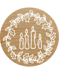 Woodies Stamp - 4 candles