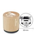Woodies Rubber Stamp - Car with tins 