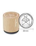 Woodies Rubber Stamp - Envelope with hearts