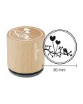 Woodies Rubber Stamp - Heart balloon 