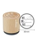 Woodies Rubber Stamp - Date, Time, Place