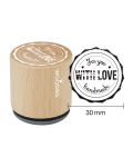 Woodies Rubber Stamp - For you WITH LOVE handmade 