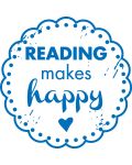 Woodies Rubber Stamp - READING makes happy