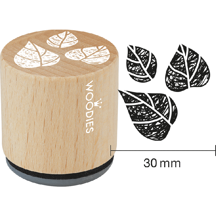 Woodies Stamp 3 leaves