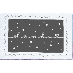 Sello May & Berry - Briefmarke - Danke