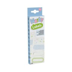 Kit De Marquage COLOP MARKY - Tampon Encre Textile + 28 étiquettes Thermocollantes - Pour Personnaliser Vêtements Et Objets