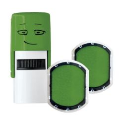 Spare Pad - smooth green - 2 pieces - round
