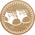 Woodies Stempel - Baby Schuhe