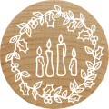Woodies Stamp - 4 candles