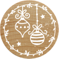 Woodies Stempel - Weihnachtskugel