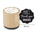 Woodies Rubber Stamp - MERCI - thank you - GRACIAS 