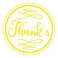Woodies Rubber Stamp - Thank‘s 