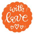 Woodies Rubber Stamp - with love 