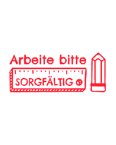 NIO School - Arbeite sorgfältig - brave red