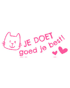 NIO School - Je doet goed je best - shiny pink