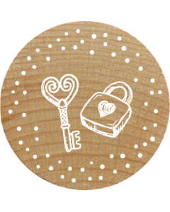 Woodies Stamp - Lock and key