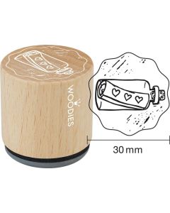 Woodies Stamp - Heart bottle mail