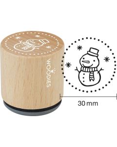 Sello Woodies - Muñeco de nieve
