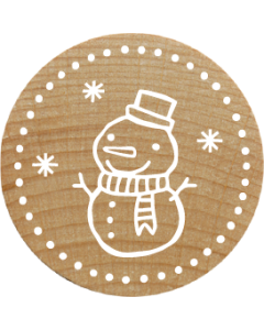 Sello Woodies - Muñeco de nieve