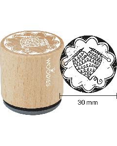 Woodies Stamp - Heart knitted