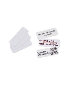 Plaquette adhesive en plastique e-mark® 45x18 mm