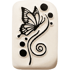 Ladot stone - medium - Curly butterfly