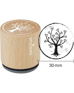Woodies Stamp - Tree with hearts
