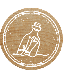 Sello Woodies - Mensaje en una botella