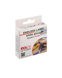 e-mark® endless label white glossy