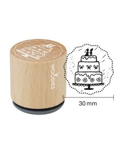 Woodies Rubber Stamp - Wedding cake