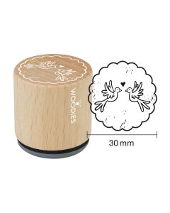 Woodies Rubber Stamp - Doves 
