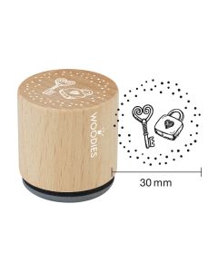 Woodies Rubber Stamp - Lock and key 