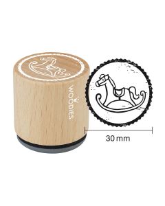 Woodies Rubber Stamp - Rocking horse