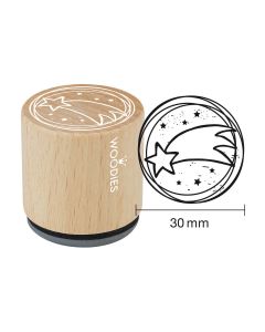 Woodies Rubber Stamp - Christmas star