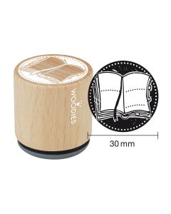 Woodies Rubber Stamp - Book