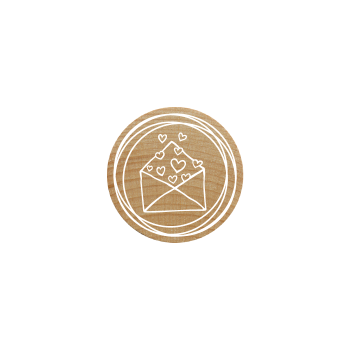 Woodies Kaşe - Kalpli Zarf 2