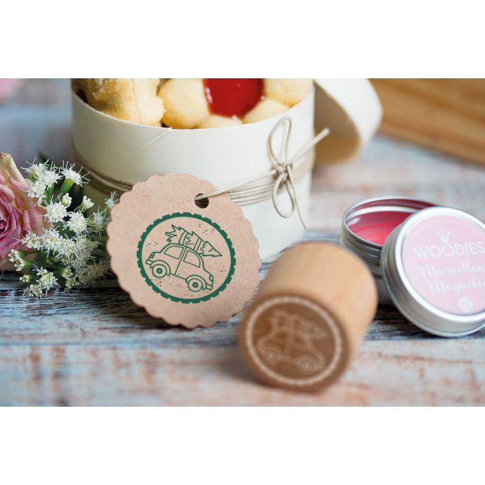 Woodies Kaşe - Yılbaşı Ağaçlı Araba 3