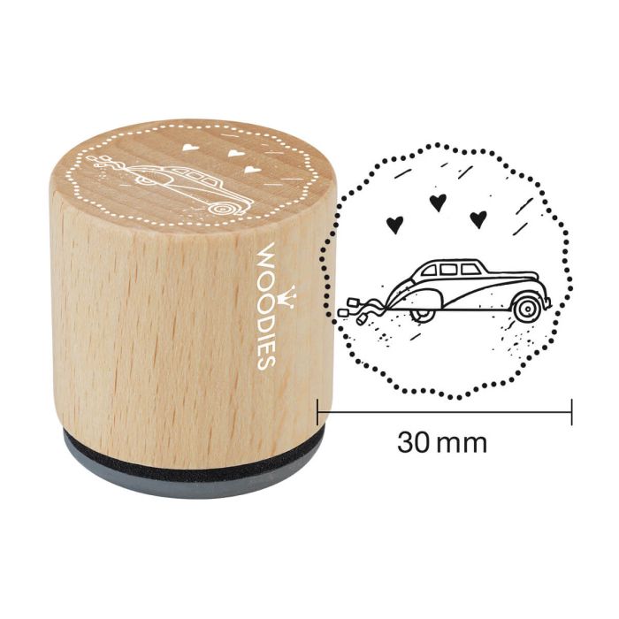 Woodies Rubber Stamp - Wedding car 