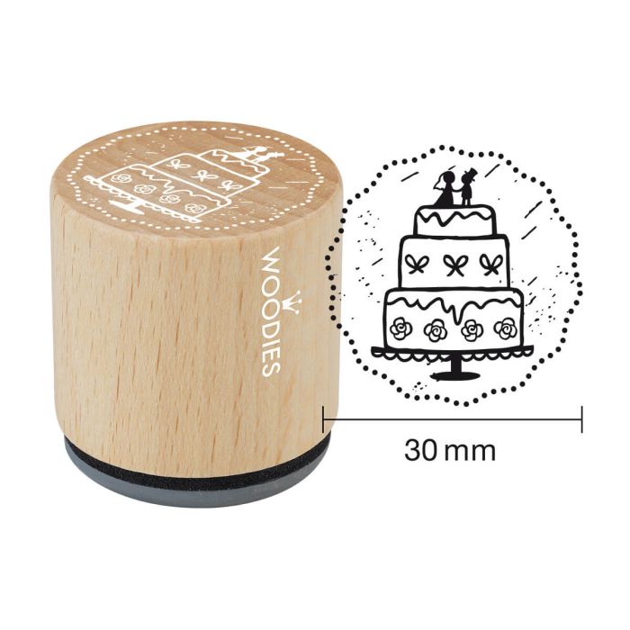 Woodies Rubber Stamp - Wedding cake
