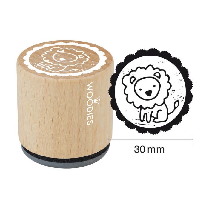 Woodies Rubber Stamp - Lion 