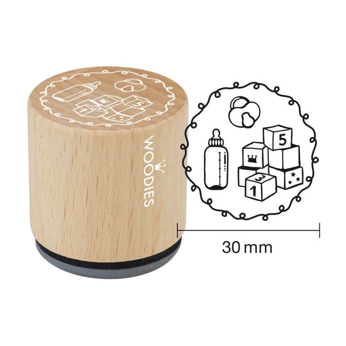 Woodies Rubber Stamp - Cube
